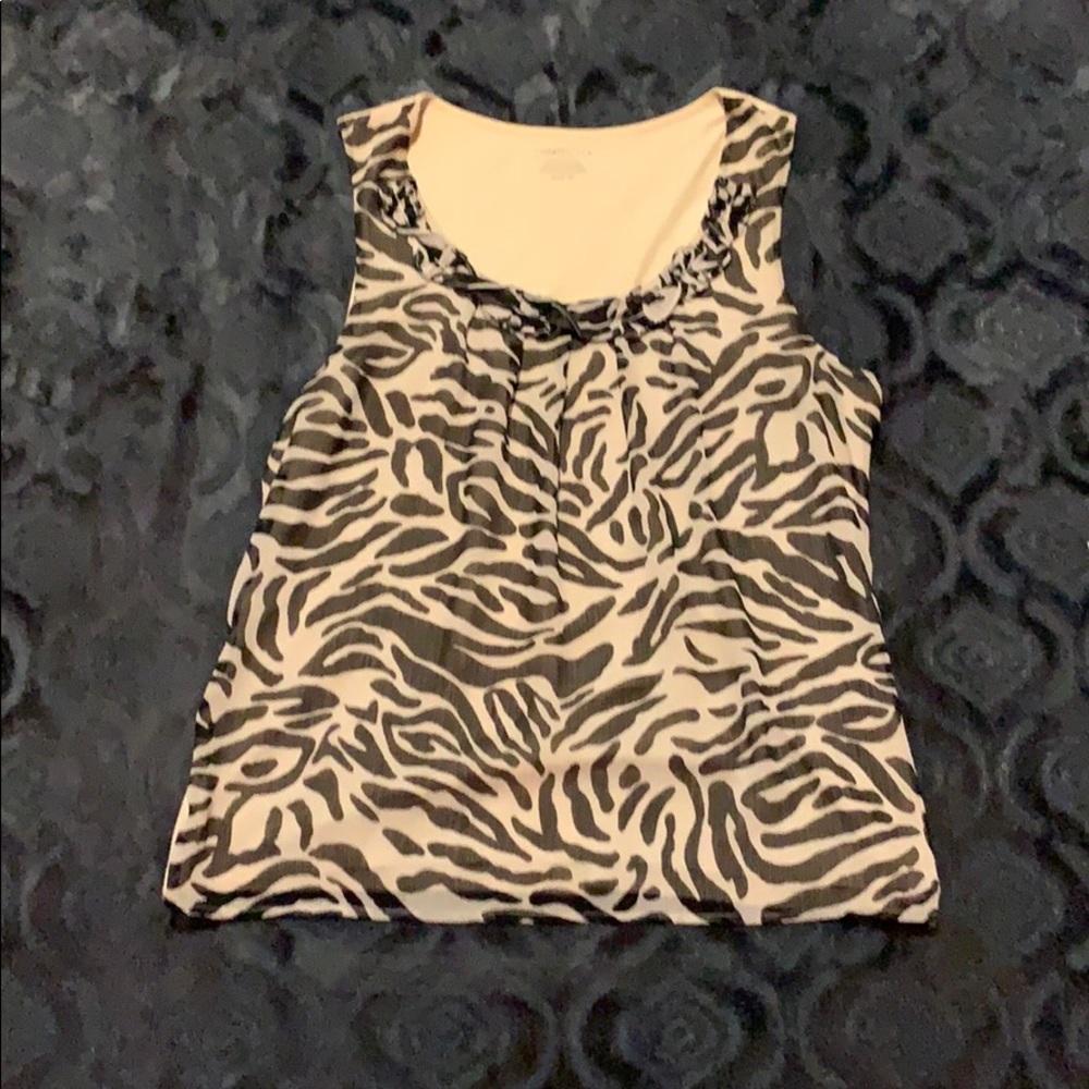 Charter club sleeveless animal print shirt size XL